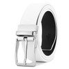 Ulterra Men's Golf Belt, White, Genuine Leather, Gift Box, Business,