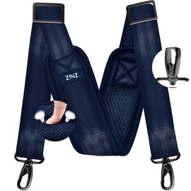 [ZINZ] 76.8 inches (195 cm) Shoulder Belt with Fixed Pads, Extra Thick, Long Shoulder Strap, Super Durable, Shoulder Strap - Messenger Bag, PC Bag, Camera Case, Business Bag, Sports Bag, Tool Bag,