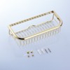 Beelee Wall Mounted Golden Brass Bathroom Commodity Shelf Shower Caddy