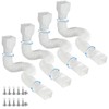 plusgutter 4 Pack Rain Gutter Downspout Extensions Flexible, Drain Downspout