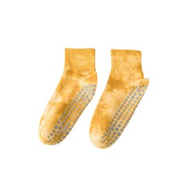 WARMVIN Yellow Amkle Socks Grips No Slip for Yoga Pilates for Women Size 6-9
