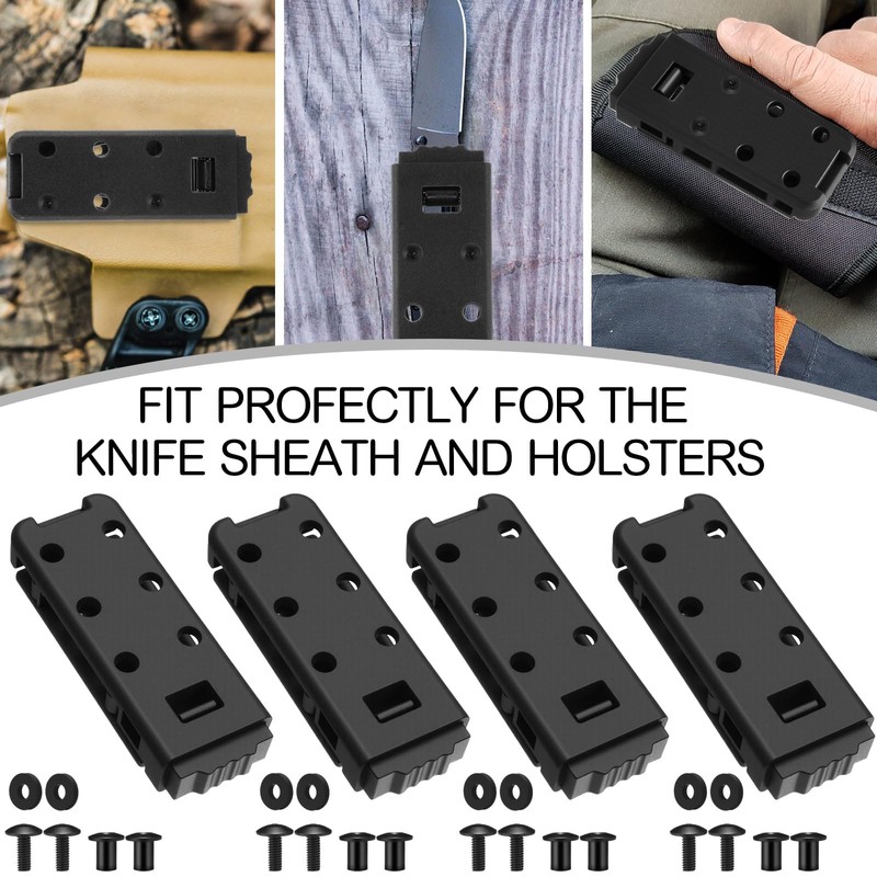 Relaxweex 4 Pack 3 Inch Holster Belt Clips Knife Belt