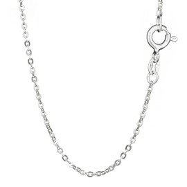 NKlaus Anchor Chain (38 cm - 80 cm) 925 Silver Necklace Flat Rolled Width: 1.2 mm Women's Necklace, Sterling Silver