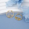 Sigma Gamma Rho Paraphernalia 14K Gold Hoop Earrings Sigma Gamma