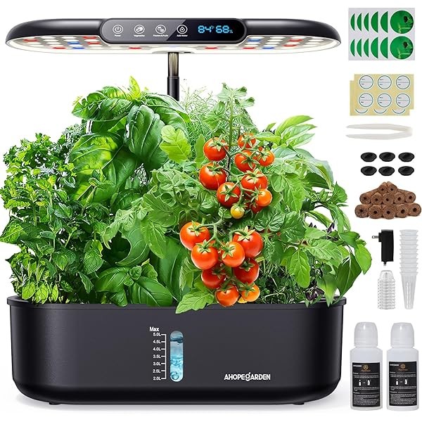 Ahopegarden Hydroponics Growing System Kit: 12 Pods Plant Germination with