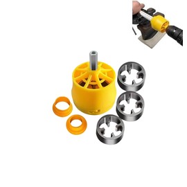 PVC Thread Maker Tool for Electric Drill, Pipe Threader Plumbing Tool Kit, Reusable Plastic Pipe Round Die with 3 Dies,1/2", 3/4", 1", PVC Pipe Threader Set for Cutting & Pipe Threader (3)