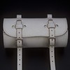 London Craftwork Classic Saddle/Handlebar Roll Bag Real Leather White for