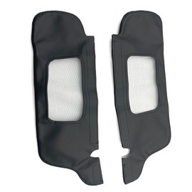 Pyladea 2PCS Leather Sun Visor Cover Black Replacement for 1994-2004 Ford Mustang