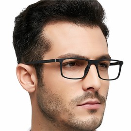 OCCI CHIARI Blue Light Blocking Men's Reading Glasses Computer Stylish Readers 0 100 125 150 175 200 225 250 275 300 350(Matte Black 1.25)