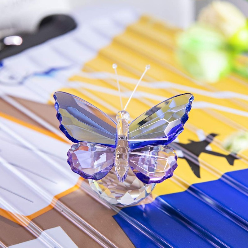 H&D HYALINE & DORA Crystal Cut Butterfly Animal Ornament Decoration