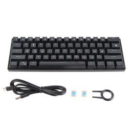 61 Key Mechanical Keyboard Blue Switch RGB Backlight Key Line Separation Wired Gaming Keyboard for Games Office