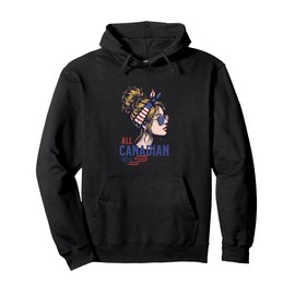 All Canadia Girl American USA Flag 51 state Retro Rockabilly Pullover Hoodie