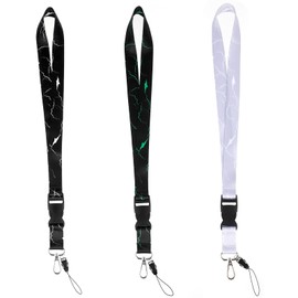 cobee Ausweis Lanyards mit abnehmbarer Schnalle, 3 Stück Schlüsselanhänger Lanyard für Damen und Herren robustes Umhängeband Ausweishalter Lanyard für Krankenschwestern Lehrer Büro (Mehrfarbig-3 Stk)