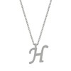 10:10 Women's Necklace with Letter Initial Alphabet Pendant in Stainless