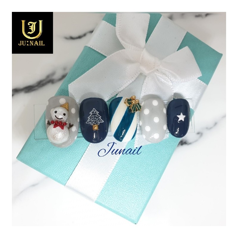 ⛄Snowman Nail Tips⛄ New Year’s Eve Event - Long Almond