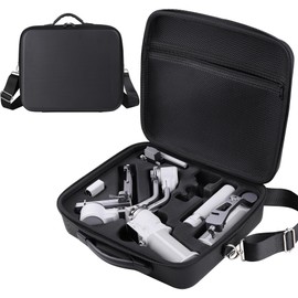 PONYRC RS 4 Mini Carrying Case, Waterproof Portable PU leather Storage Shoulder Bag Travel Case for DJI RS 4 Mini Creator Combo Gimbal Lightweight Stabilizer & Accessories