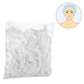 Cofias Desechable,100 PCS Tapa de ducha plástica desechables gorra de ducha del pelo Impermeabilice el plástico de la tira de los casquillos de ducha para el hotel
