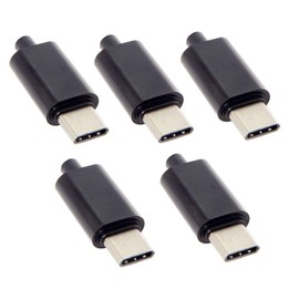 CY USB Type C USB-C Male OTG Host Type 5.1k Resistor Adapter with Black Housing Cover DIY 24pin