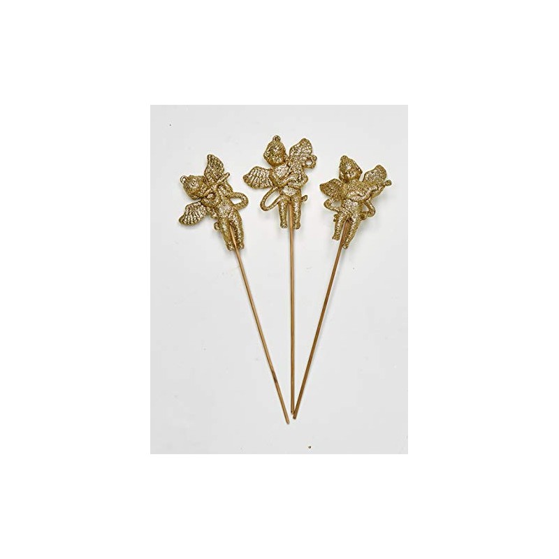 Worth Imports 4" Glittered Angels with Musical Instruments On 6"