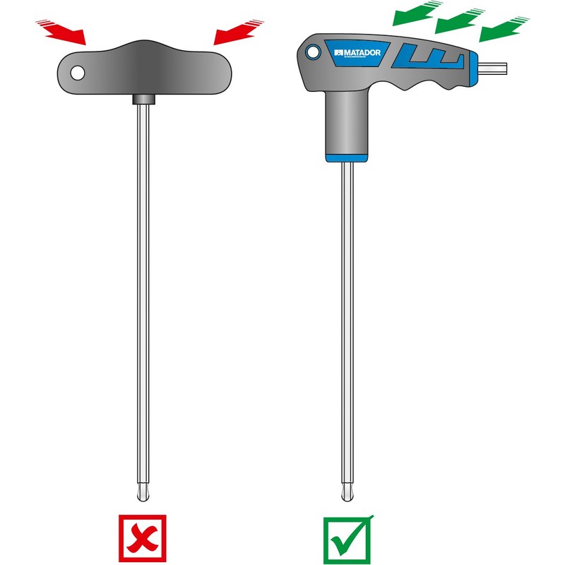 Matador 2 K T-Handle Wrench Torx T 10, 0446 0100