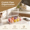 Vurixfo 4 Compartment Hair Accessories Organizer with Lid Clear Box