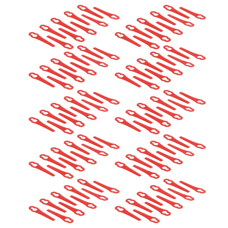 100Pcs Plastic Trimming Blades Lawn Mower Gourd Type Cutting Replacement