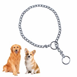 Metal Choke Chain for Dog, Adjustable Choke Collar for Pet Outdoor Training Walking, Chain Dog Collar Durable Slip Strong Prevent Rust No Pull Puppy, for Medium Large Pet Outdoor Training Walking