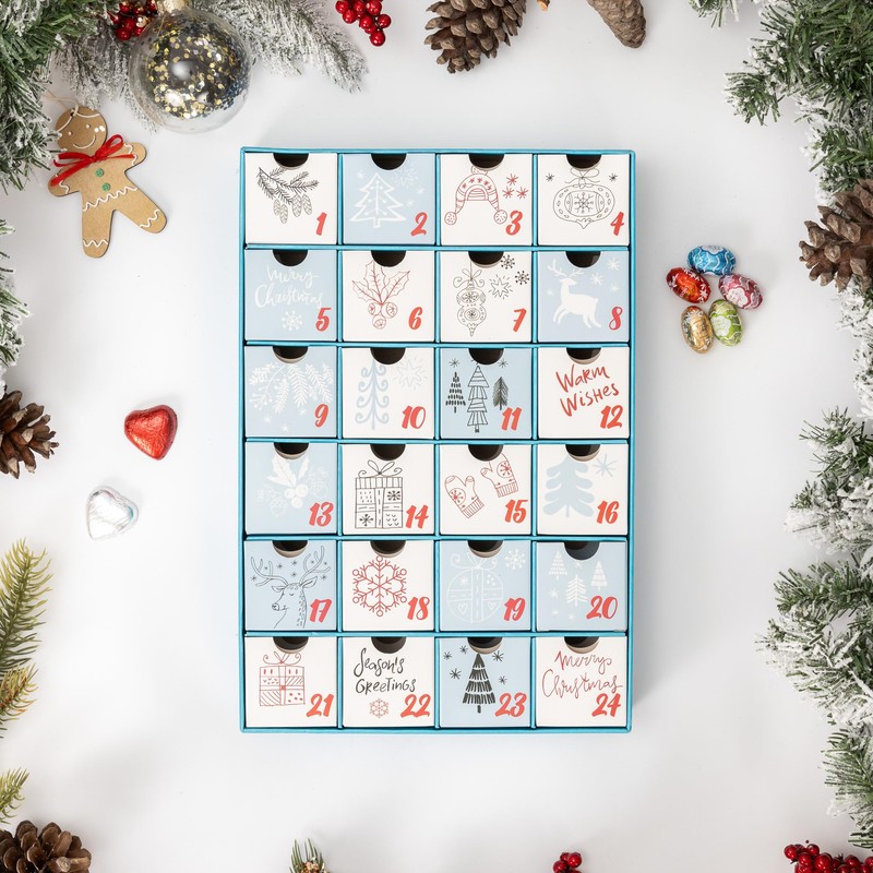 Fill Your Own Advent Calendar 24 Days Reusable 1-24 Empty