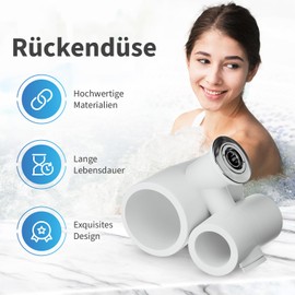 AQUADE Jet Nozzle Water Nozzle for Whirlpool Jacuzzi Diameter 35 mm Bore 20 mm Chrome-Plated Metal