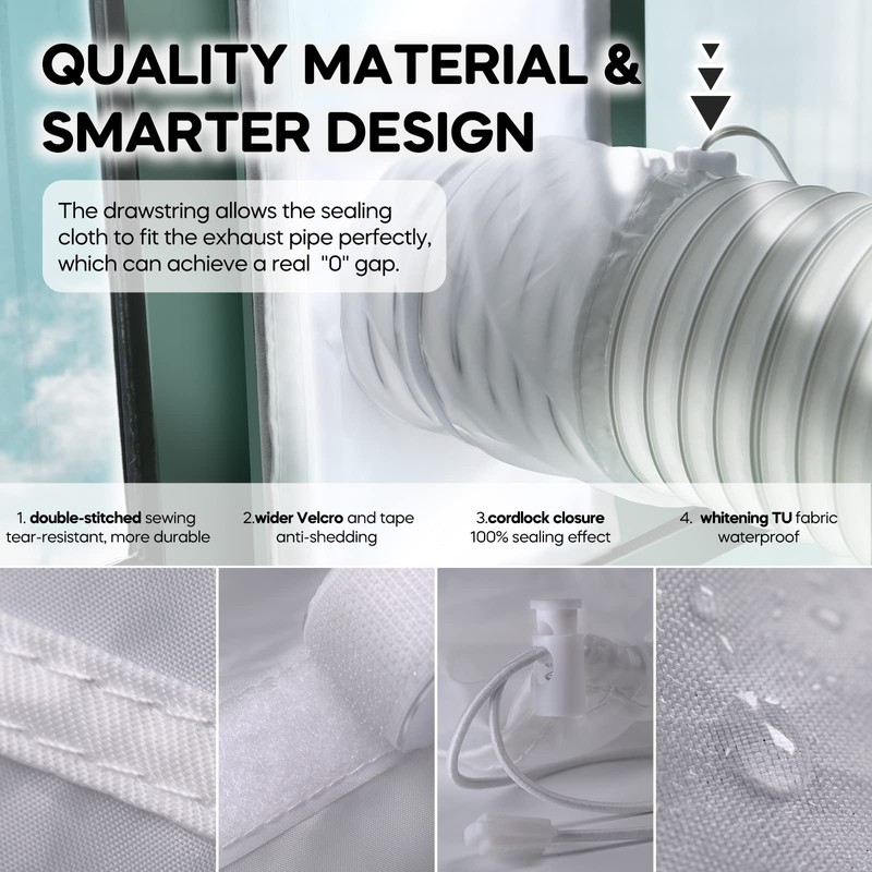 Loviga Window Seal for Portable Air Conditioner, 100% Sealing Effect