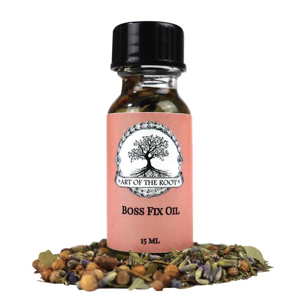 Boss Fix Oil 1/2 oz | Handmade with Herbs & Essential Oils | Hoodoo Wicca Pagan Conjure