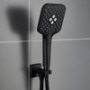 Gabrylly 3-Setting High Pressure Handheld Shower Head,Matte Black（only shower head）