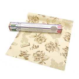 beeskin Beeswax Cloth Roll for Keeping Fresh & Storage of Food - Flexible Cut to Size Wax Paper - 30 x 95 cm (Flower)