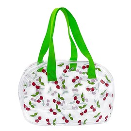 TotePrint Fruit Pattern PVC Cosmetic Bag with Clear Bag Handle - Unique 1 Pack for Fashion Enthusiasts and Cosmetics Lovers, B098-d2122-8, Modern