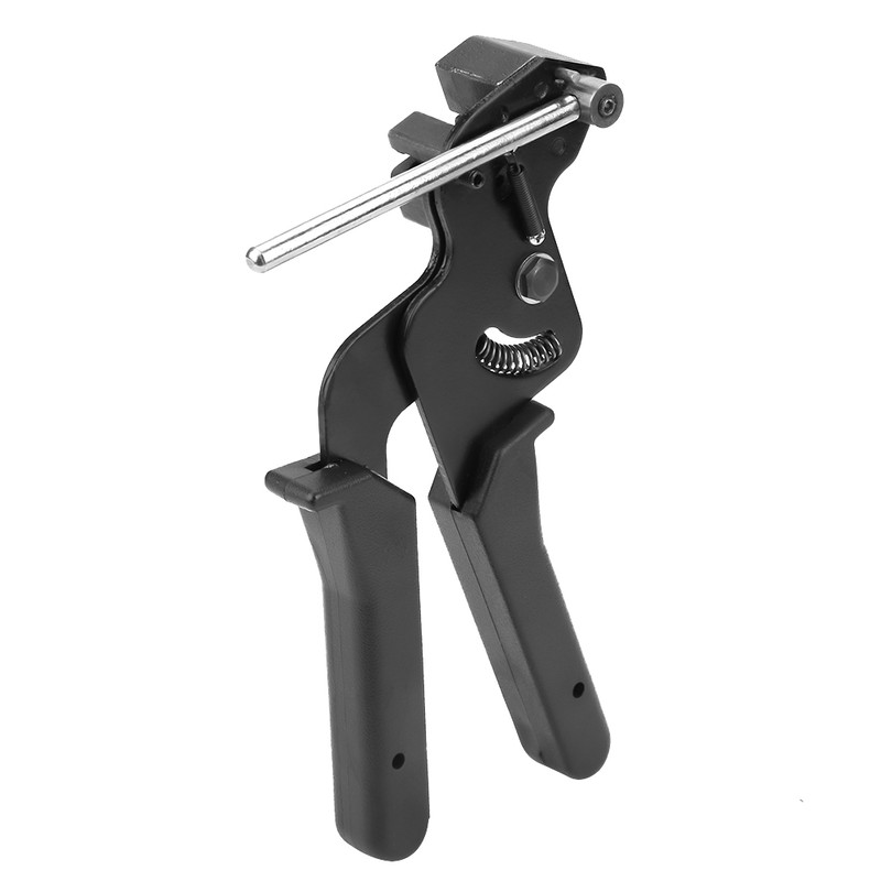 Black Cable Tie Gun Stainless Steel Ties Automatic Tensioner Cutter
