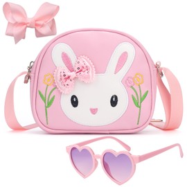 RSXING Kleines Mädchen Kaninchen Tasche Mädchen Handtasche Kinder Hase Geldbörse Mädchen Spielzeug Crossbody Tasche Messenger Umhängetasche Geburtstag