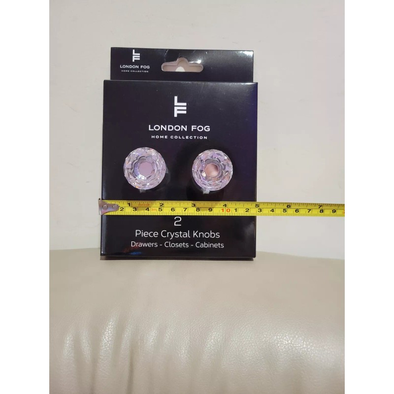 BINO New - LONDON FOG Crystal Knobs ( 2 Pieces