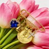 Gowvvxu Something Blue Pin for Bride, Bridal Bouquet Charm Cross