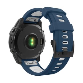 Astorgos 22mm Watch Strap Compatible with Garmin Fenix 7/7 Pro/6/6 Pro/5/5 Plus/Forerunner 965/955/945/Instinct Solar/Instinct 2, Quick Release Watch Strap Waterproof Sport Wristband, Blue/White