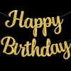 Happy Birthday Banner for Birthday Party Decorations, 10 Feet Glitter