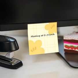 Cute 4 Pack/200 Sheets 3x3 inch Sticky Notes Set, Adorable Cartoon Memo Pads with High-Adhesive, Reusable Tearable Post it Notes for Journal Planners Office School Home, Bulk Cute Stationery Gift