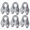(6 pieces) wire rope clamps M10, cable clips, DIN 741,