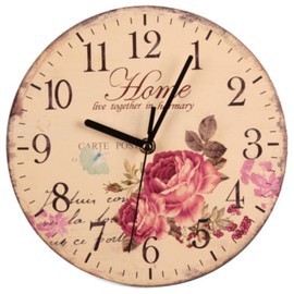 [Clove Cube] Antique Style Clock Old American Wall Clock Shabby Chic Scandinavian 9 Types (Flower News)