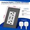 Megaluz HY-J310 Placa Contacto Tomacorriente Inteligente Conector USB 2 Puertos