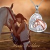 YFN Horse Pendant Necklace Jewelry 925 Sterling Silver Women Embrace