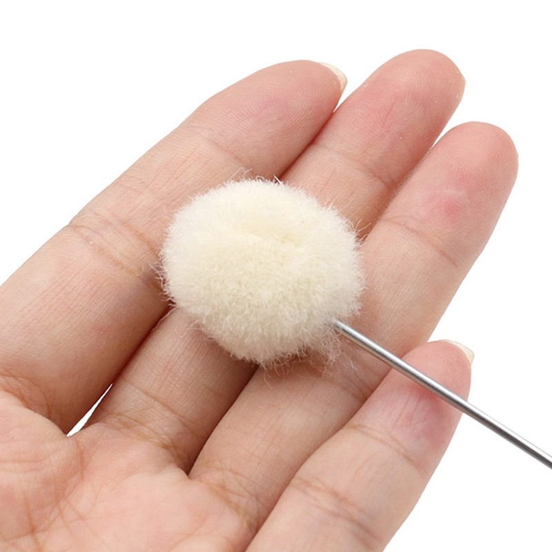 Wool Daubers 10 Pcs Leather Ball Brush Applicator Leather Dyeing