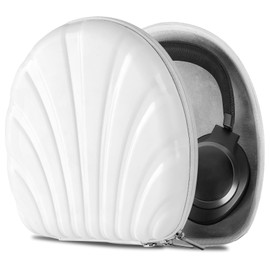 Geekria PRO Rugged Headphones Case Compatible with JBL Tune 760/750NC/720BT, Live770NC, Hard Shell, Durable, Multi-Layer Protection Travel Carrying Bag (White)