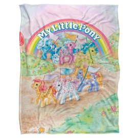 My Little Pony Retro Blanket, 60"x80" Classic Ponies Silky Touch Super Soft Throw Blanket