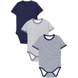 TupTam Baby Bodysuit Short Sleeve - Set of 3 Made from 100% Cotton up to Size 134, Colour mix 1
