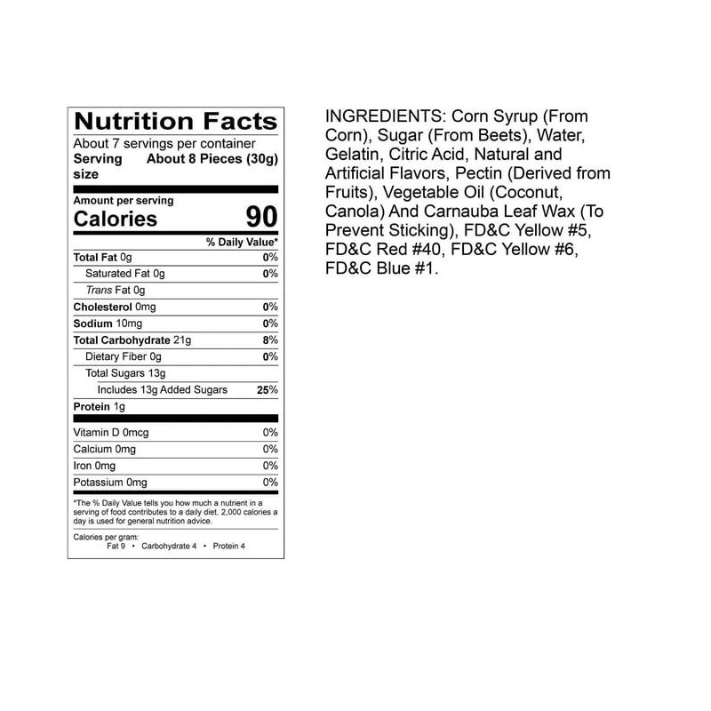 Albanese World's Best 12 Flavor Gummi Bears Bag 7.5 Oz